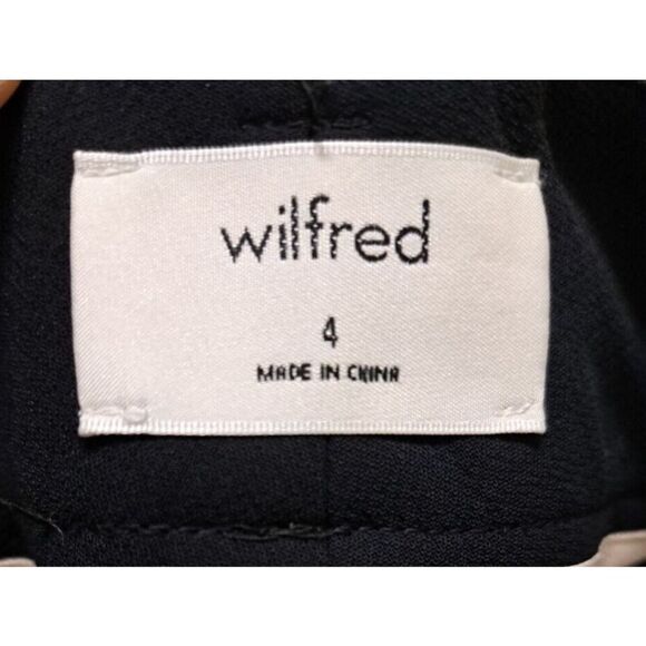 Aritzia Wilfred Pants Size 4 Black Tuxedo Red Stripes Dress Trousers - Picture 10 of 12